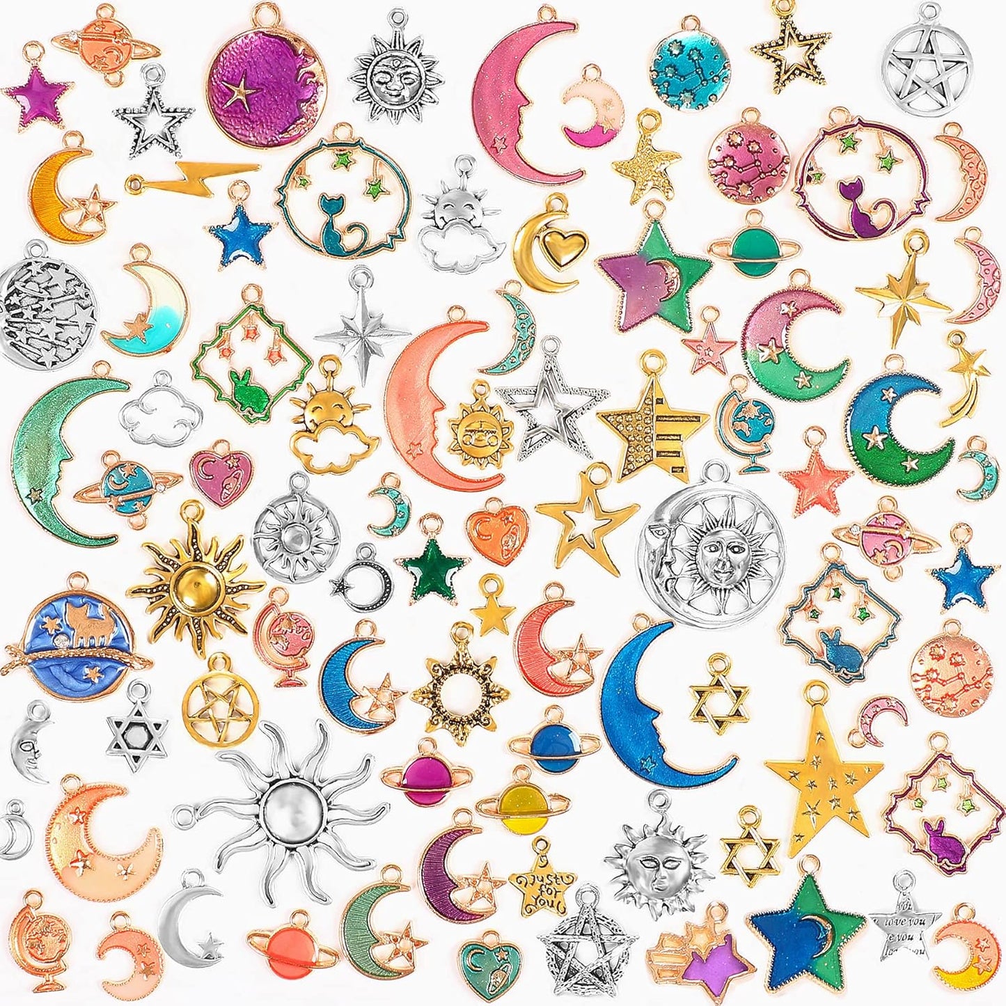Christmas Charms Gold Enamel Jewelry Making Charms for Bracelet Necklace Earring