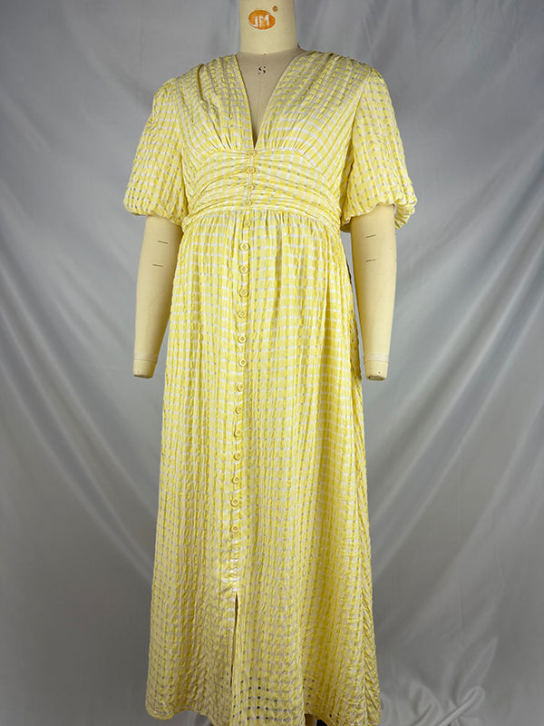 Single Breasted A-Line Slit Sweet Maternity Photoshoot Maxi Dress