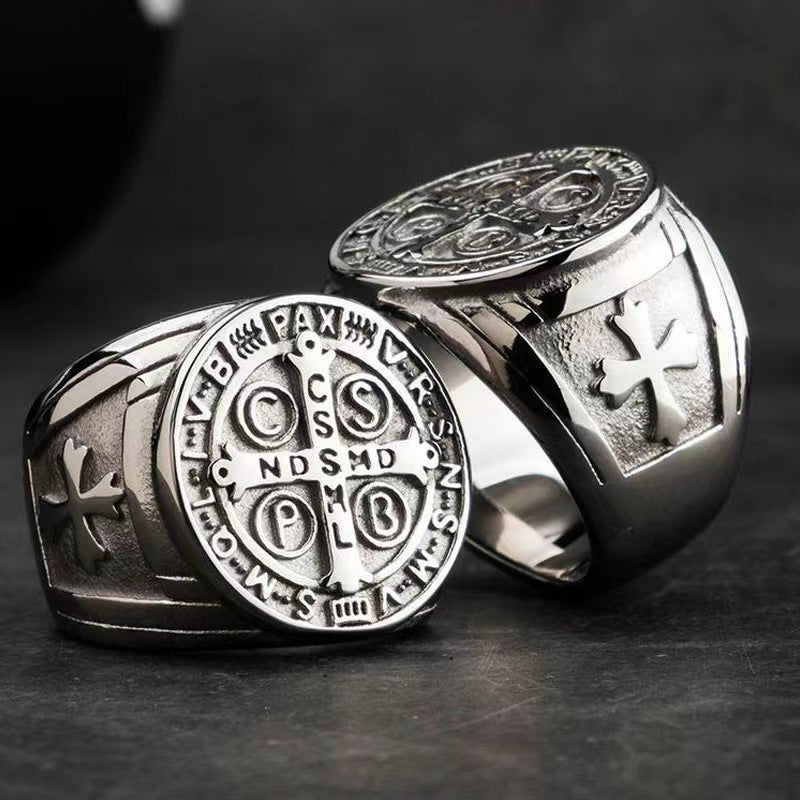 Christianartworkshop St. Benedict the Protector Ring
