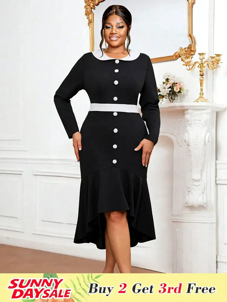 Black Business Casual Holiday Work Dresses Winter Outfits