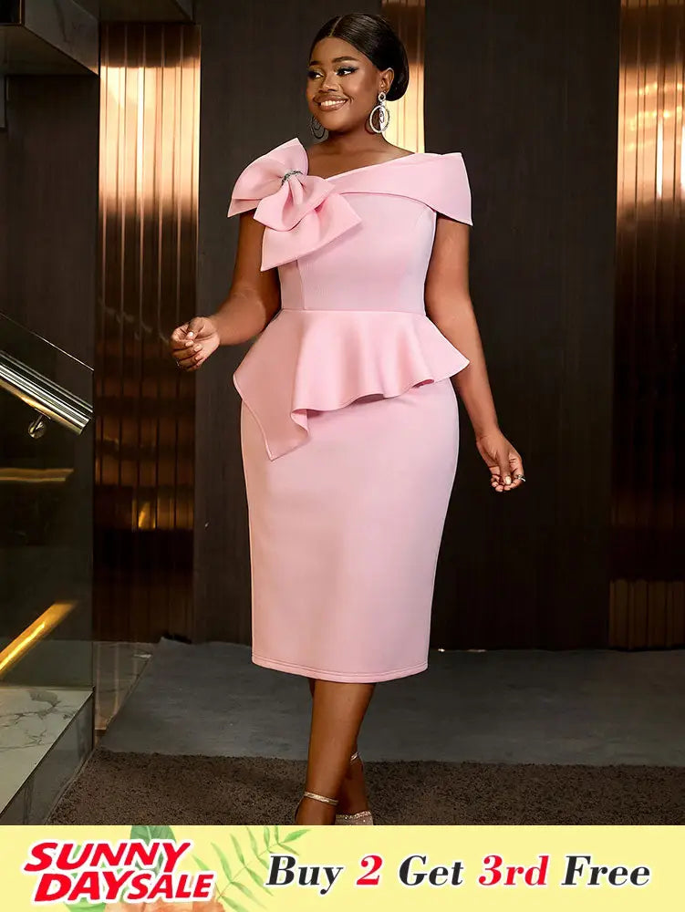 Pink Long Dresses for Women Formal Salsh Neck Wedding Guest Dress