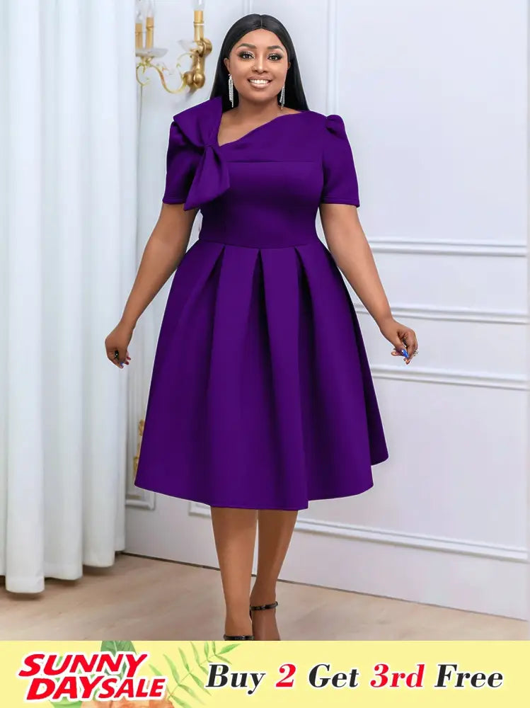 Plus Size A Line Swing Party Dress Women Church Outfits