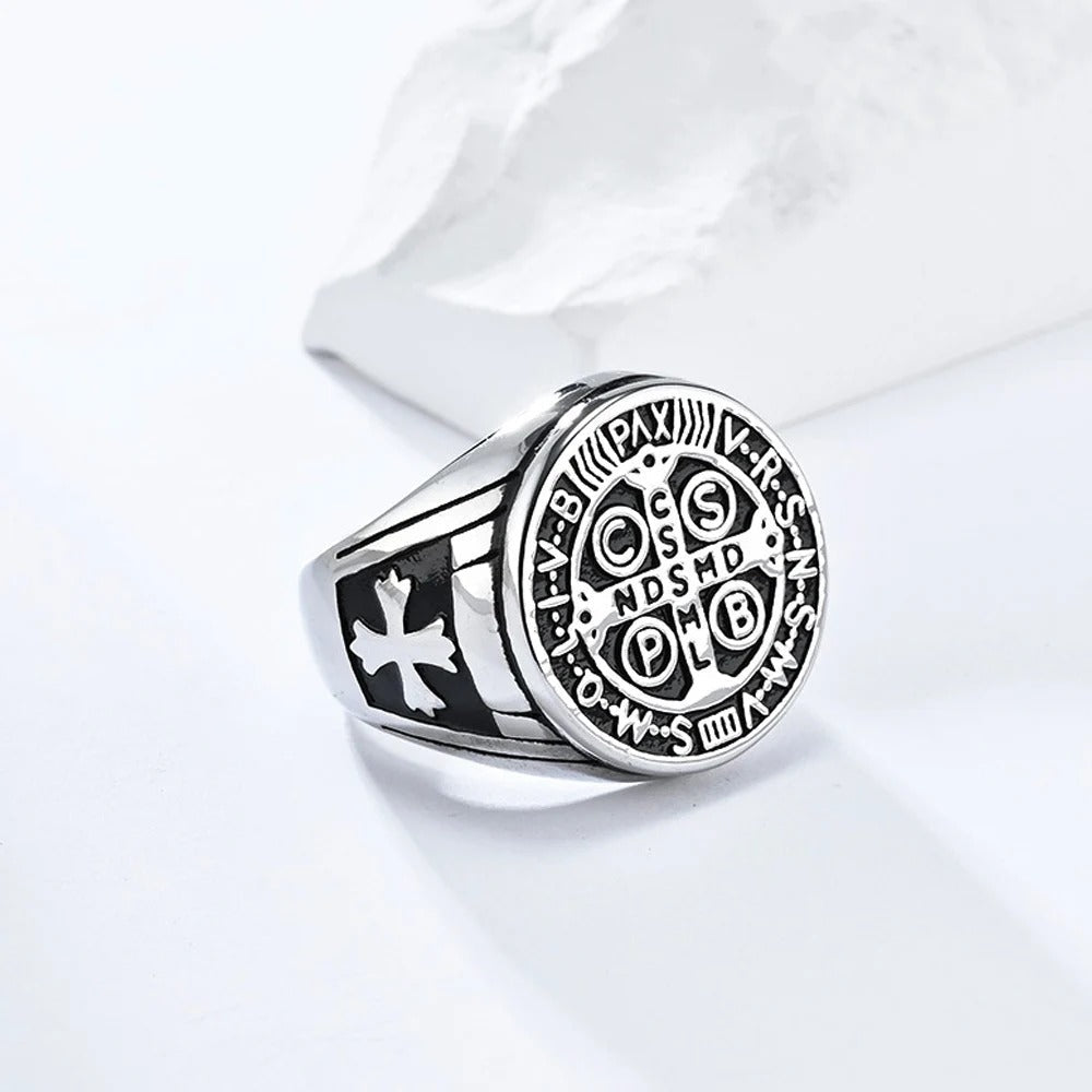 Christianartworkshop St. Benedict the Protector Ring