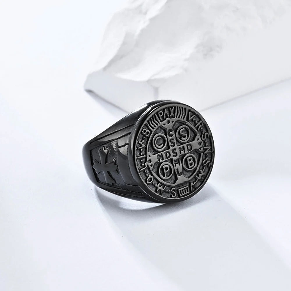 Christianartworkshop St. Benedict the Protector Ring