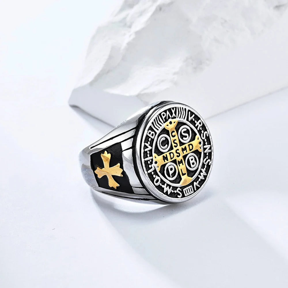 Christianartworkshop St. Benedict the Protector Ring