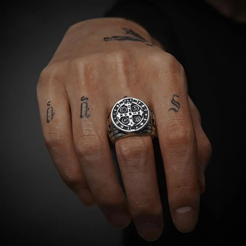Christianartworkshop St. Benedict the Protector Ring