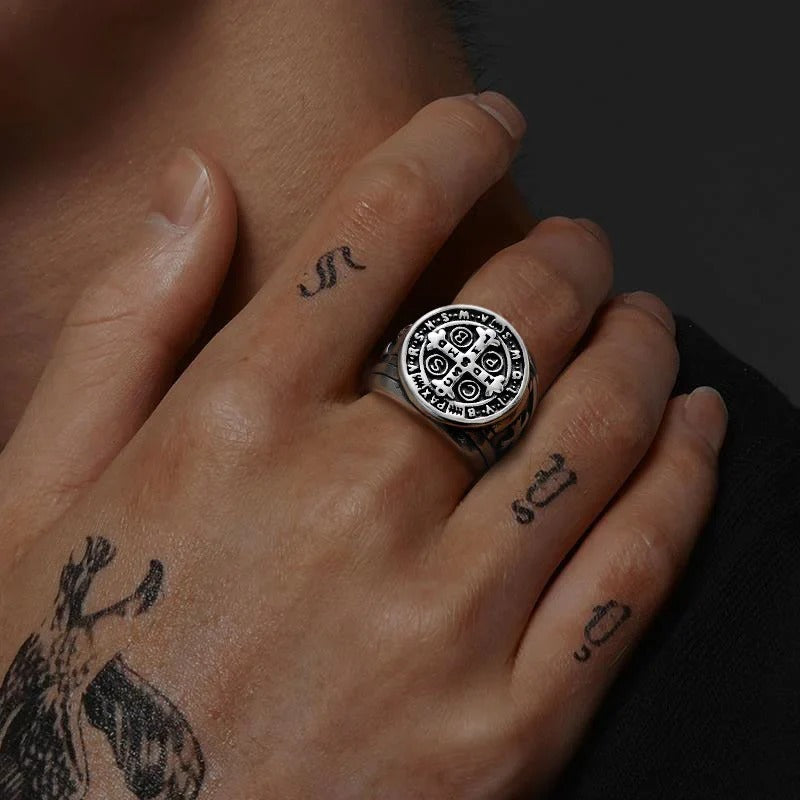 Christianartworkshop St. Benedict the Protector Ring