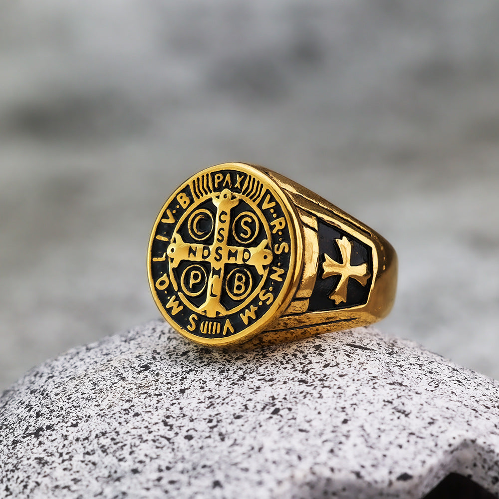 Christianartworkshop St. Benedict the Protector Ring
