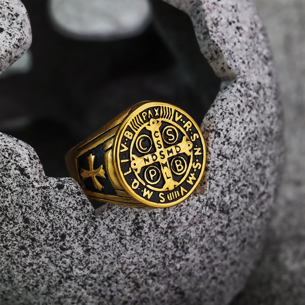 Christianartworkshop St. Benedict the Protector Ring