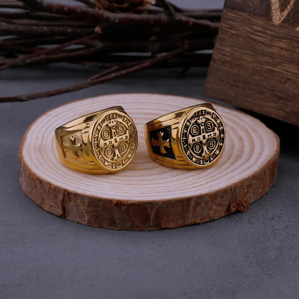 Christianartworkshop St. Benedict the Protector Ring