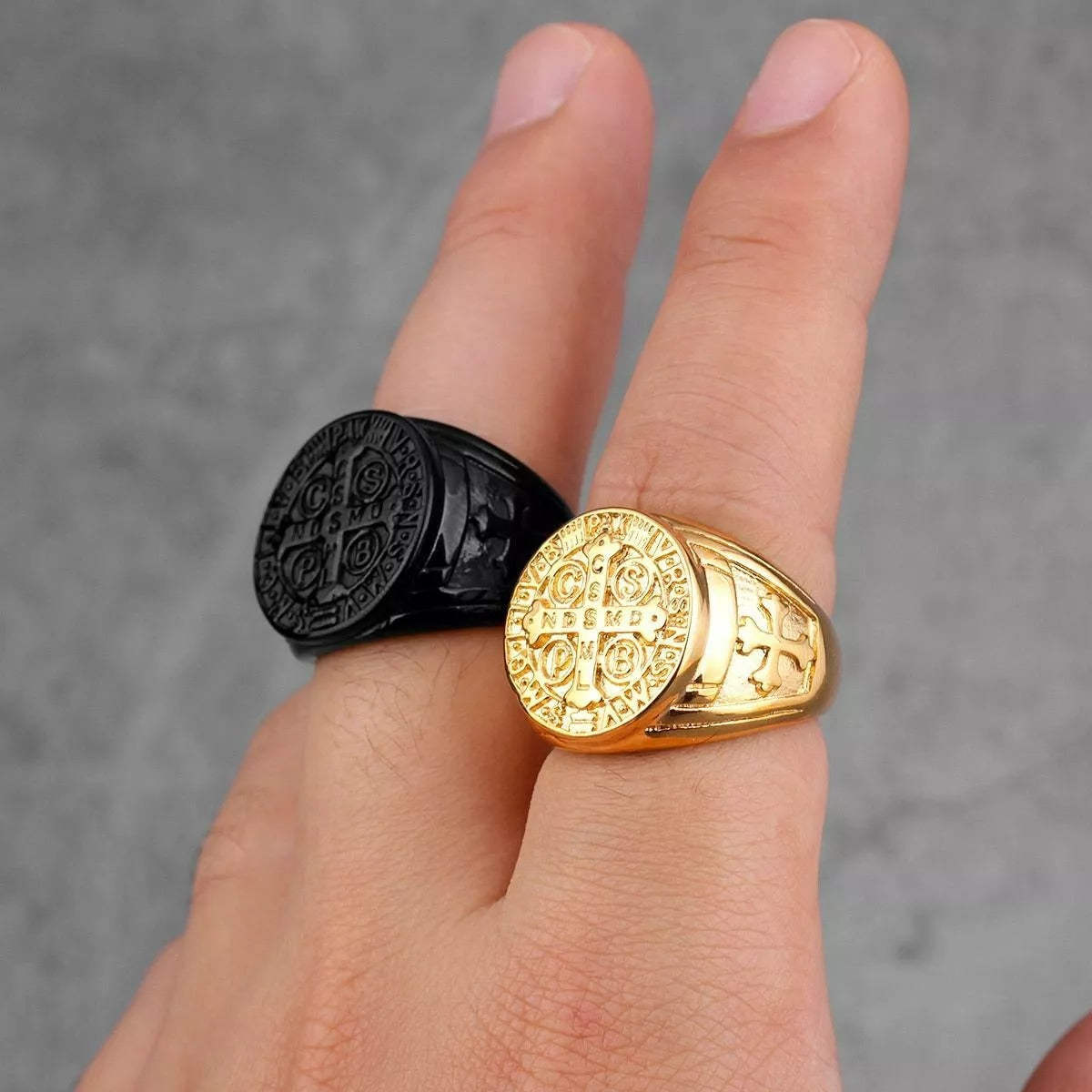 Christianartworkshop St. Benedict the Protector Ring