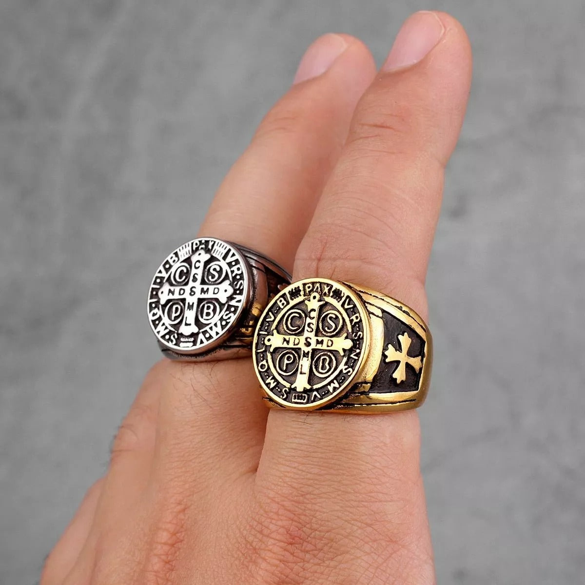 Christianartworkshop St. Benedict the Protector Ring
