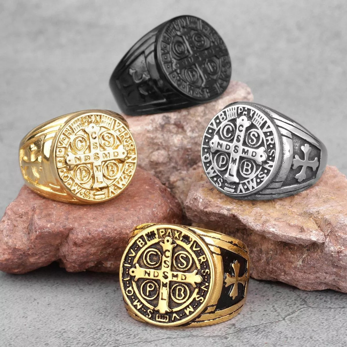 Christianartworkshop St. Benedict the Protector Ring