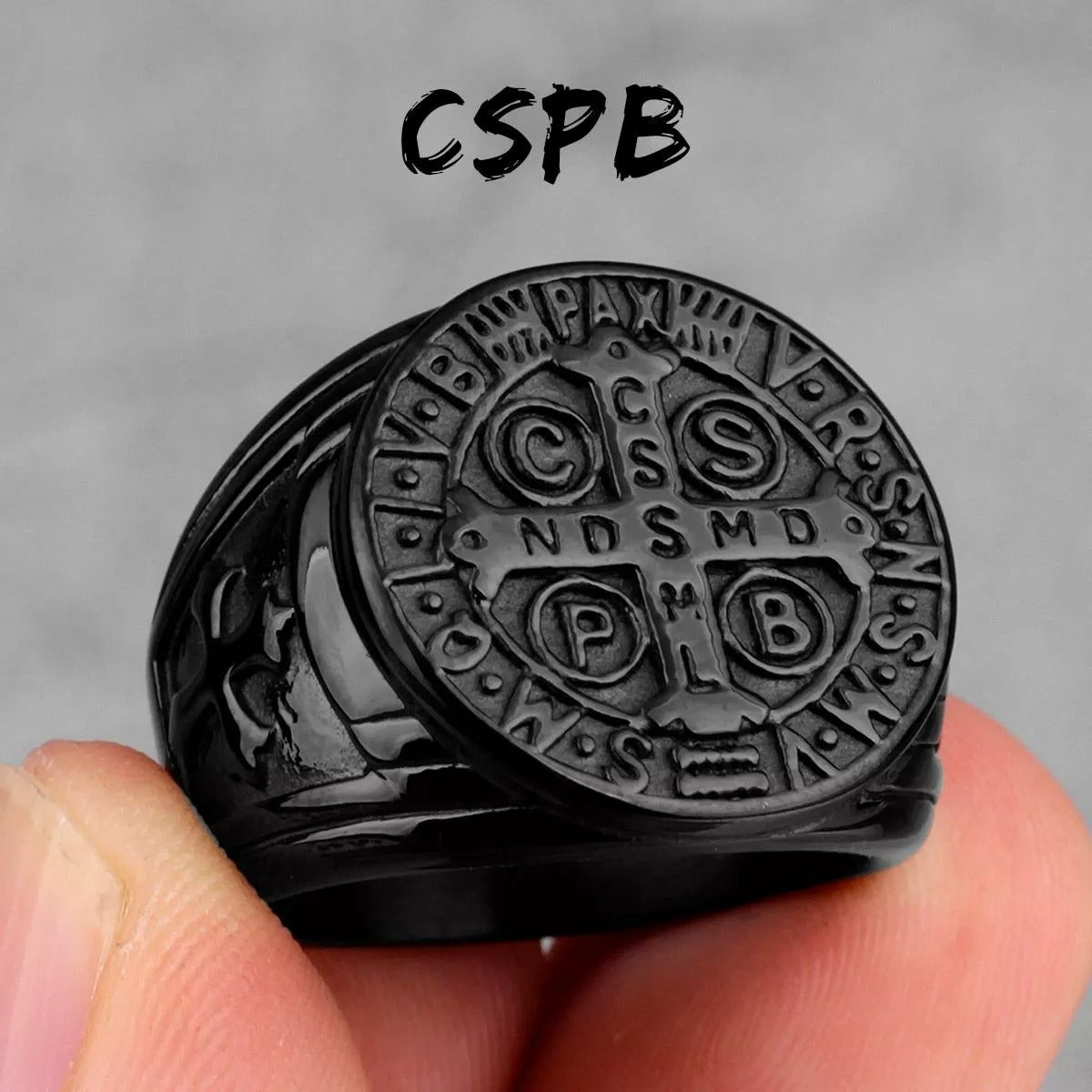 Christianartworkshop St. Benedict the Protector Ring