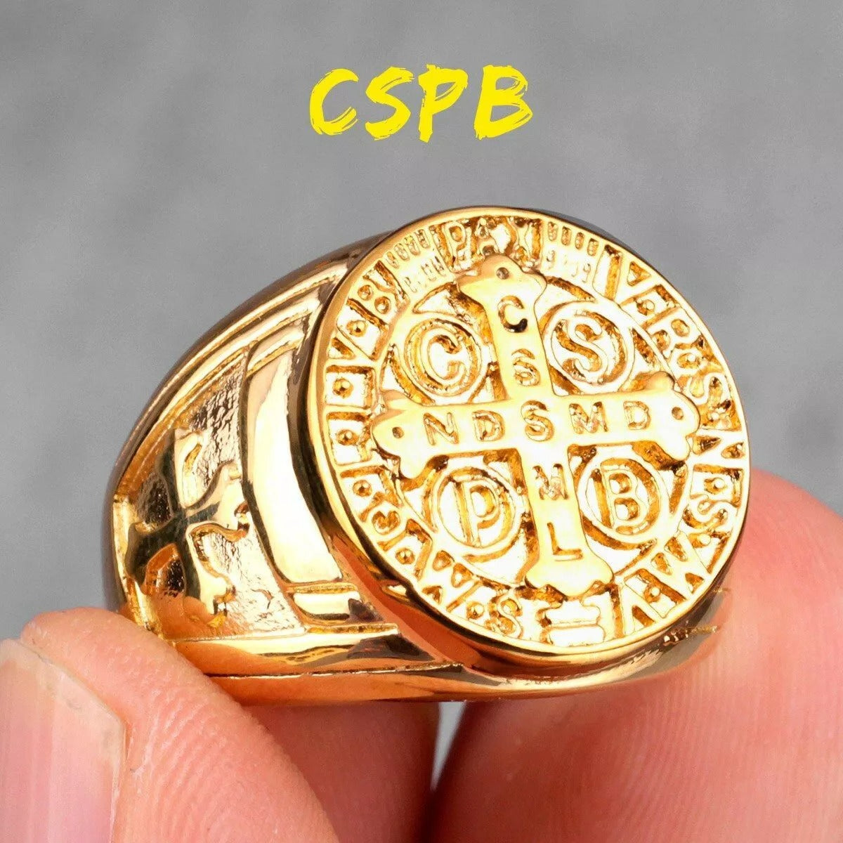 Christianartworkshop St. Benedict the Protector Ring
