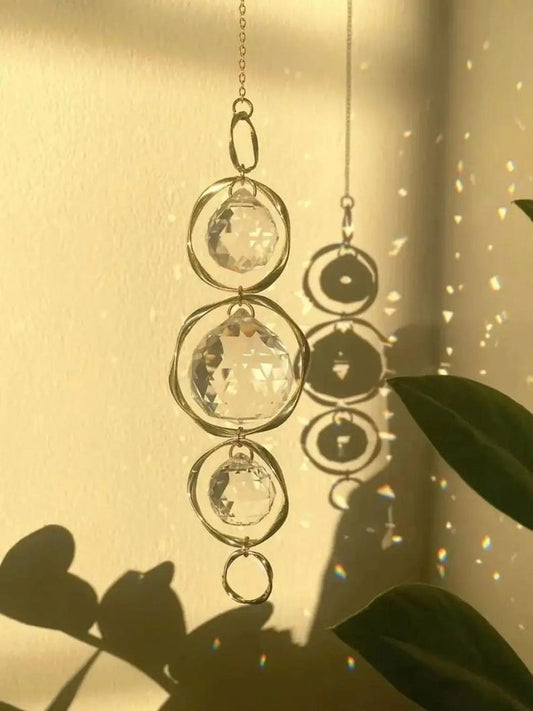 Crystal Suncatcher: Rainbow Prism, Amethyst Light Catcher
