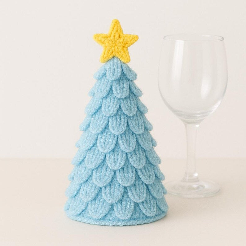 Handmade Crochet Christmas Tree Amigurumi, Soft Winter Home Decor Cute Xmas Tree Plush Amigurumi Crochet, Tabletop Xmas Decor,