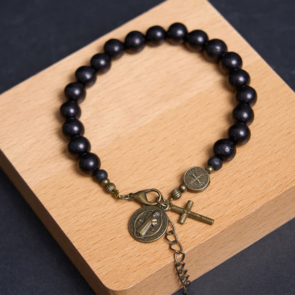 Ebony Beads St. Benedict the Blessed Protection Bracelet