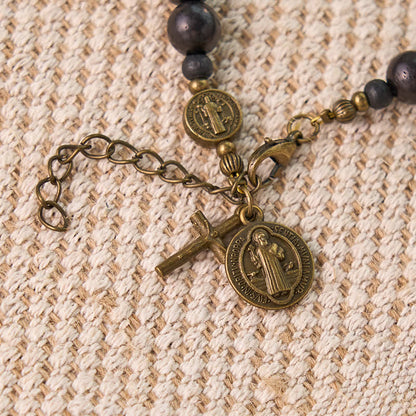Ebony Beads St. Benedict the Blessed Protection Bracelet