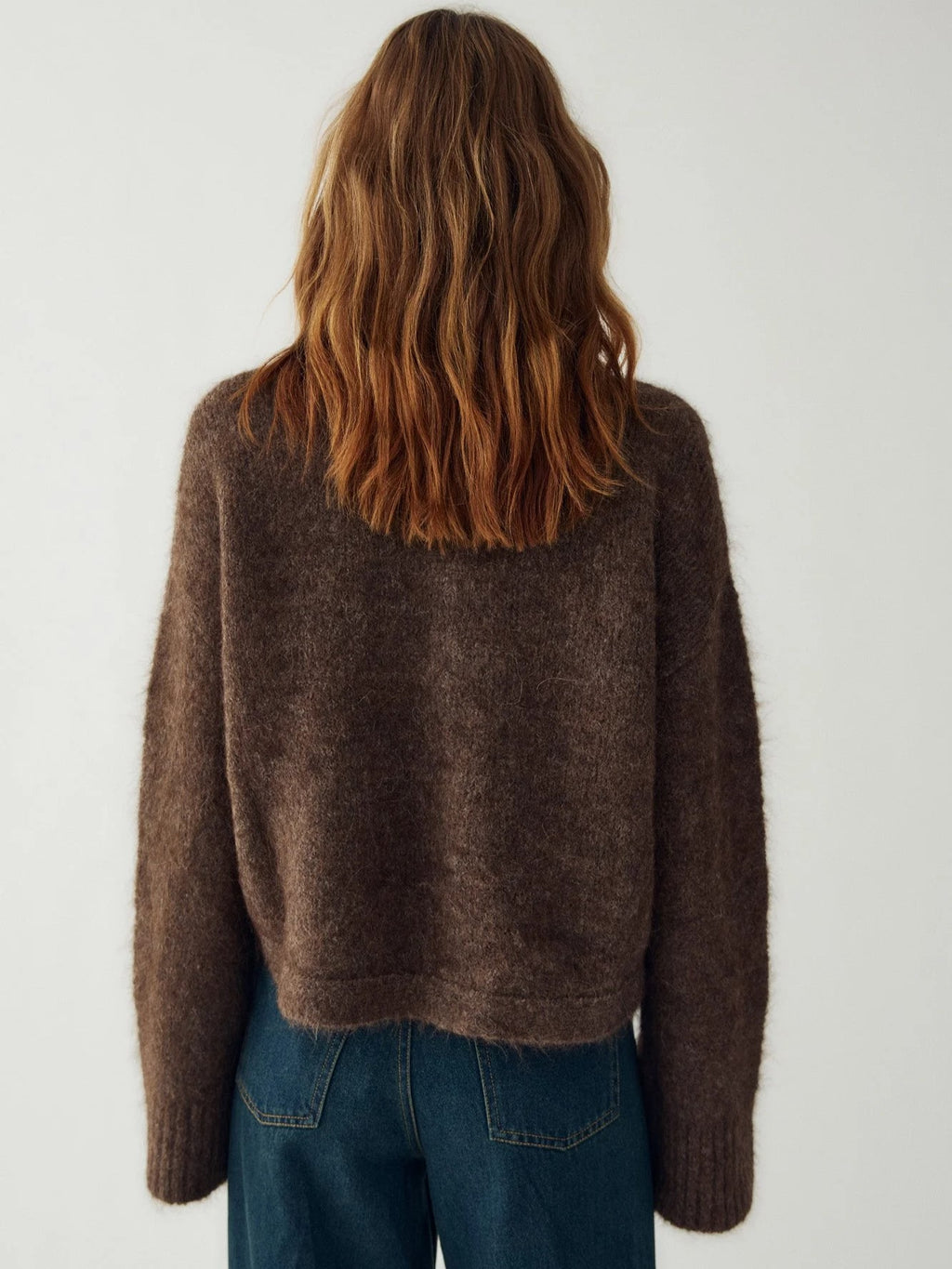 Cream Cropped Button Front Cardigan