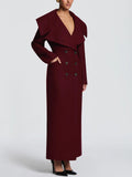 Burgundy Structured Coat Dress