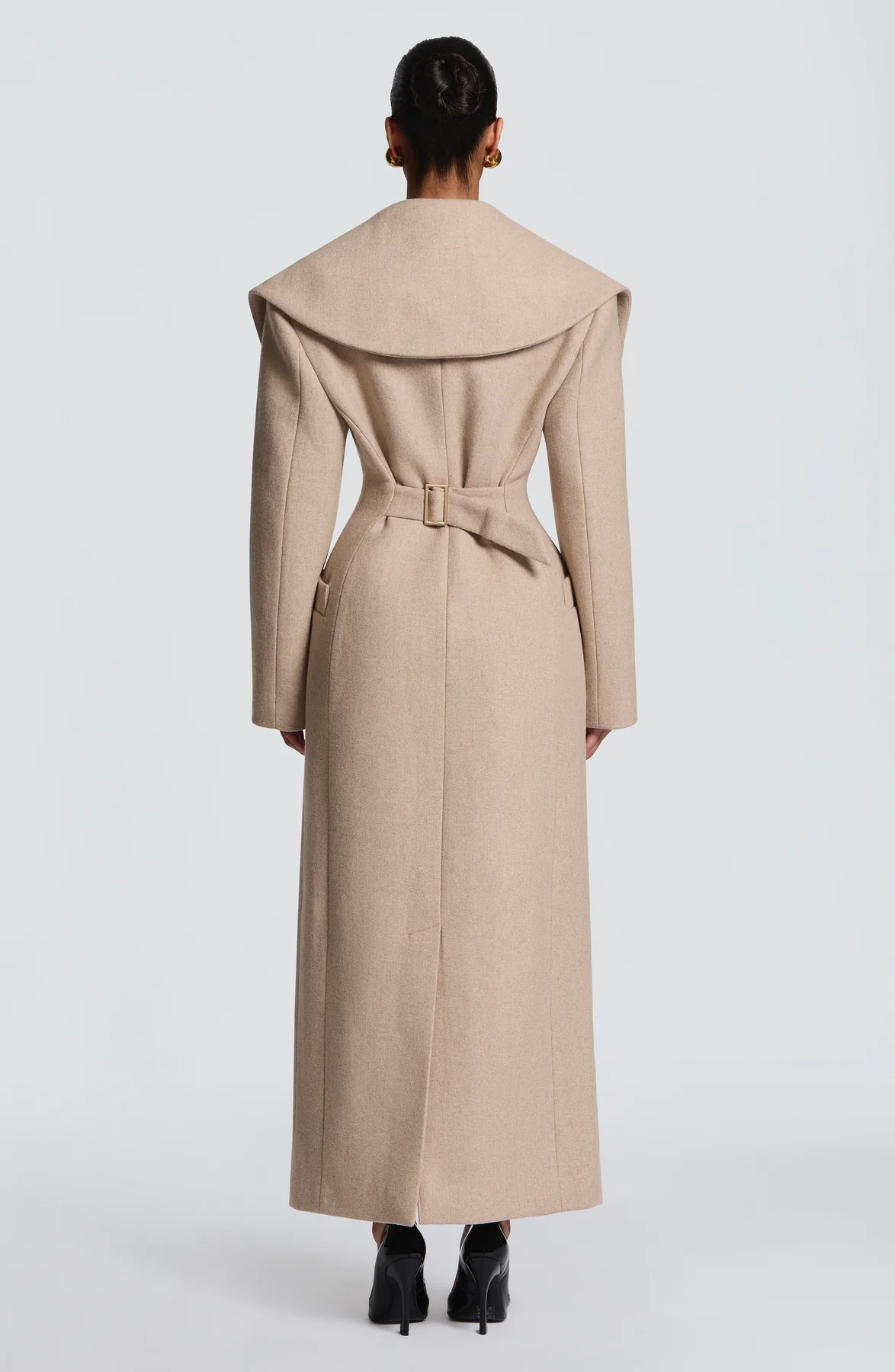 Burgundy Structured Coat Dress