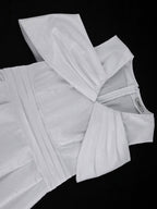 White Bridal Shower Outfits A Line Maxi Dresses With 3D Bow