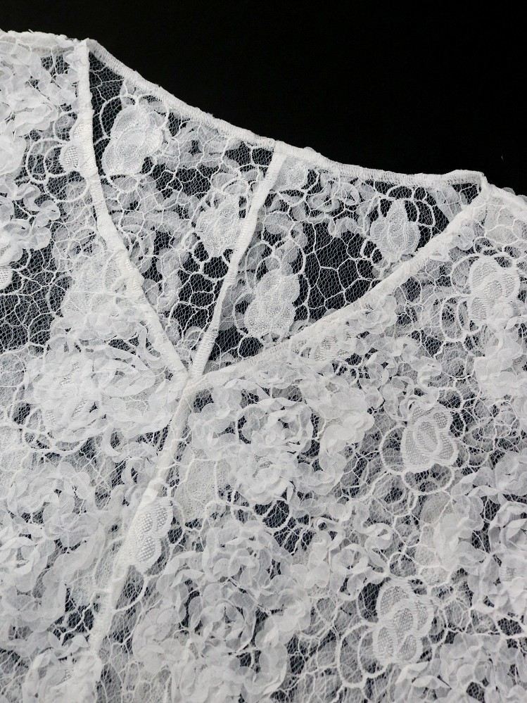 Lace Patchwork Blouse V-neck Shirt Tops
