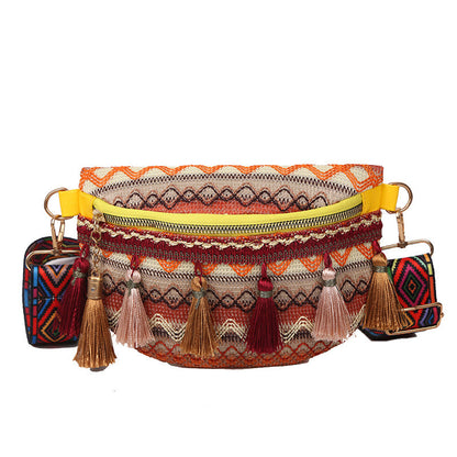 Vintage Colorful Handwoven Waist Bag