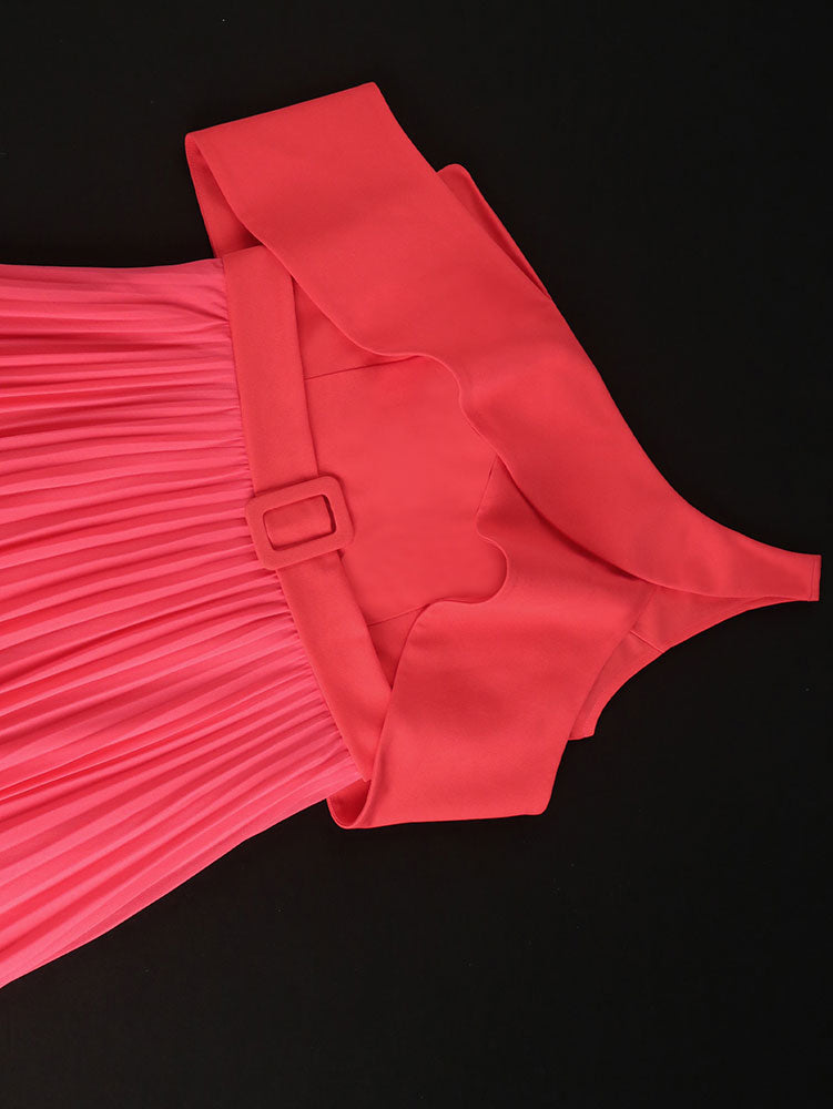 Elegant A Line Maxi Off Shoulder Party Dresses Waist Belt