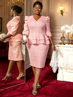 Elegant Jacquard Package Hip Dresses For Wedding Guests