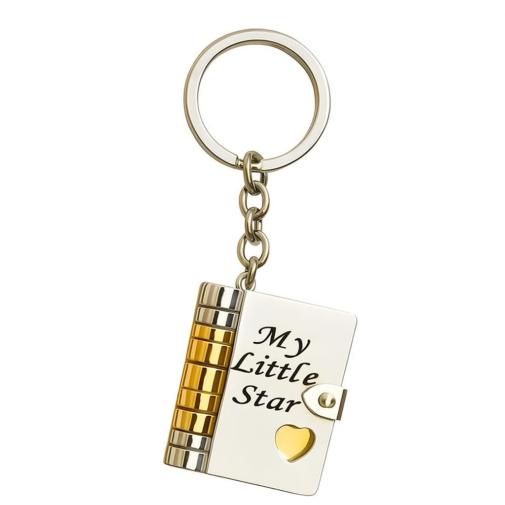 My Little Star Book Necklace – A Letter to My Daughter in a Locket, Adjustable Pendant with Message Inside, Meaningful Jewelry Gift