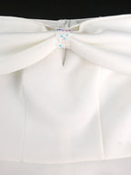 Elegant Slash Neck Dresses for Woman White Bridal Gowns