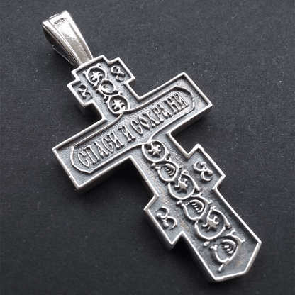 Christianartworkshop Titanium Orthodox Jesus Crucifix Necklace Protection Jewelry