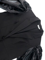 DRESS Black Casual Blazer Top With One Button Office Lady Clothes