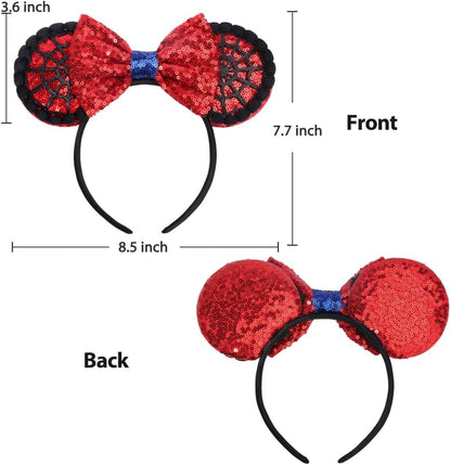 Christmas Mouse Ears Headband, Christmas Ears for Women Adult Kids, Christmas Headband Park Ears Christmas Party Cosplay Costumes Accessories (Ginger)