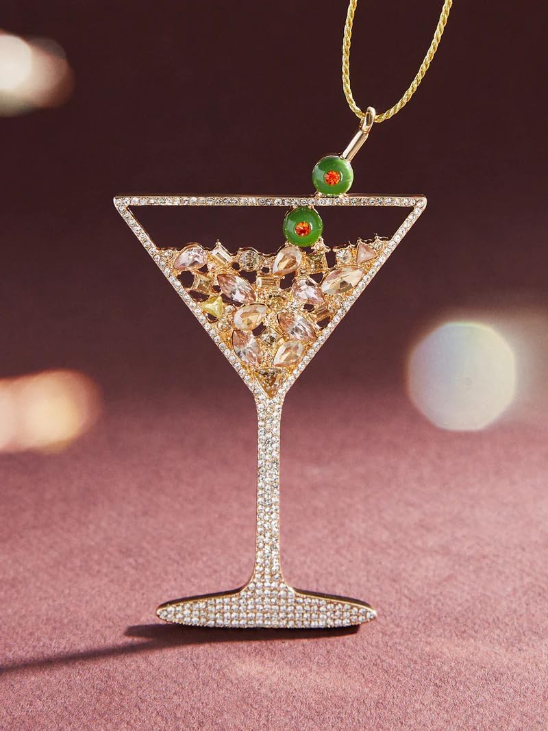 2025 Christmas Ornaments Champagne Ornament,Hanging Wine Glass Ornaments for Christmas Tree Decorations, Keepsake Gifts for Sisters Mother Grandma Women