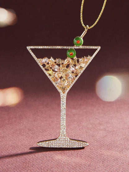 2025 Christmas Ornaments Champagne Ornament,Hanging Wine Glass Ornaments for Christmas Tree Decorations, Keepsake Gifts for Sisters Mother Grandma Women