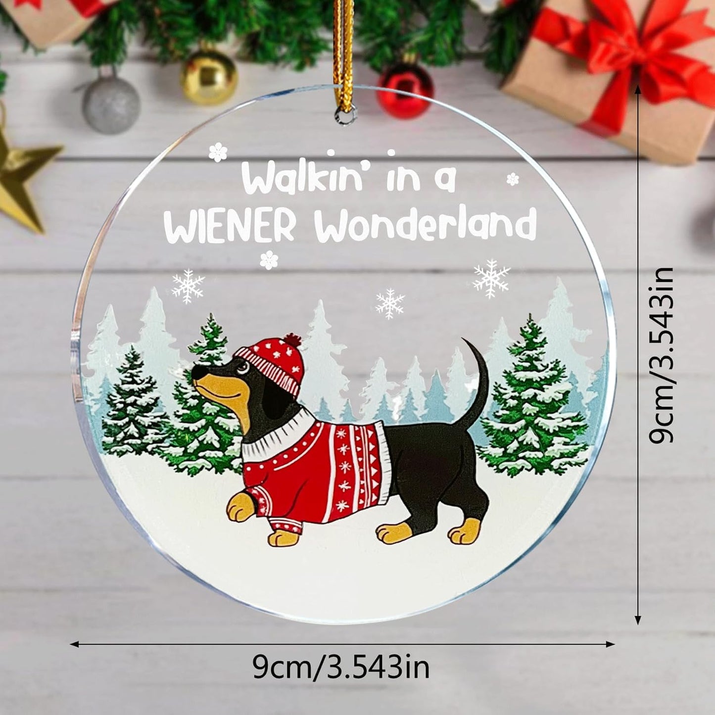 Cat Christmas Ornament, Christmas Ornaments 2025 Black Cat Christmas Decorations Acrylic 2 Side Printed Christmas Decor, Personalized Ornaments for Lovers