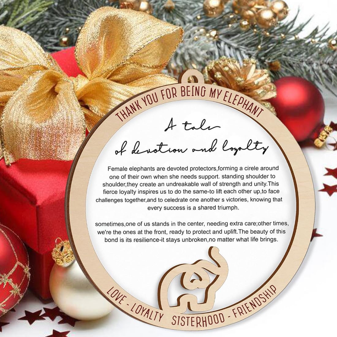 Christmas Ornaments 2025,Wooden Ornaments for Christmas Tree, Christmas Decorations Gifts for Women, Men, Vacation Ornament for Family, Sister, Friends, Meaningful Ornaments