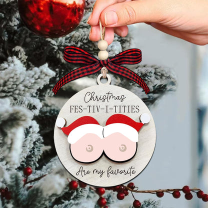 Christmas Ornaments 2025,Wooden Ornaments for Christmas Tree, Christmas Decorations Gifts for Women, Men, Vacation Ornament for Family, Sister, Friends, Meaningful Ornaments