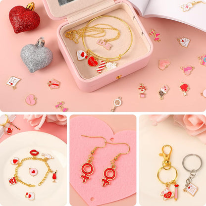 Christmas Charms Gold Enamel Jewelry Making Charms for Bracelet Necklace Earring