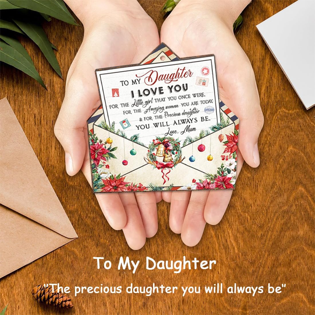 Christmas Ornaments 2025,Wooden Ornaments for Christmas Tree, Christmas Decorations Gifts for Women, Men, Vacation Ornament for Family, Sister, Friends, Meaningful Ornaments