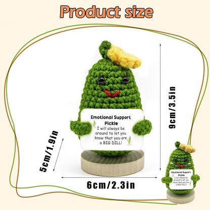 Funny Mini Positive Potato, Cute Crochet Doll with Positive Card, Soft Wool Knitting Toy Decoration