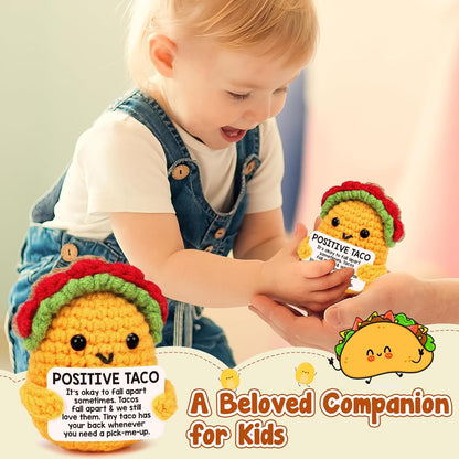 Positive Crochet Taco Christmas Birthday Gifts Home Decor Emotional Inspirational Support