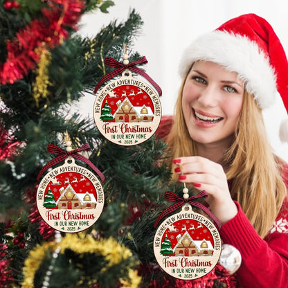 Christmas Ornaments 2025,Wooden Ornaments for Christmas Tree, Christmas Decorations Gifts for Women, Men, Vacation Ornament for Family, Sister, Friends, Meaningful Ornaments