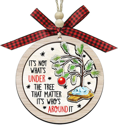 Christmas Ornaments 2025,Wooden Ornaments for Christmas Tree, Christmas Decorations Gifts for Women, Men, Vacation Ornament for Family, Sister, Friends, Meaningful Ornaments