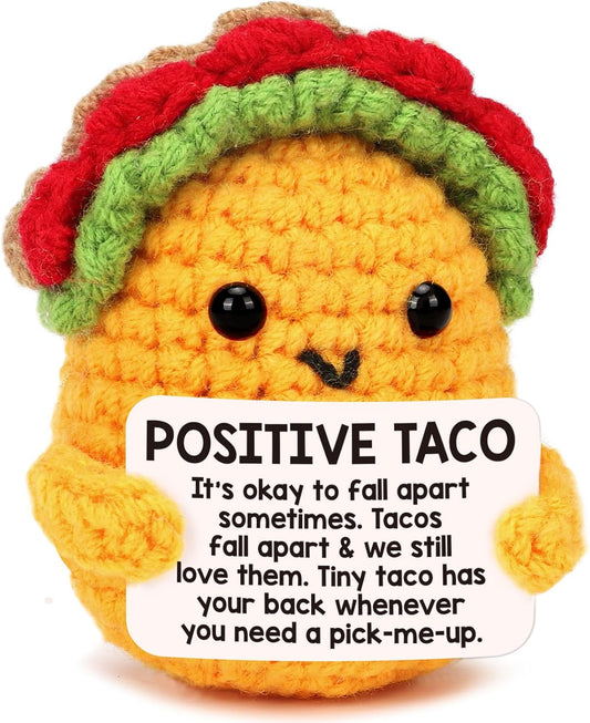 Positive Crochet Taco Christmas Birthday Gifts Home Decor Emotional Inspirational Support