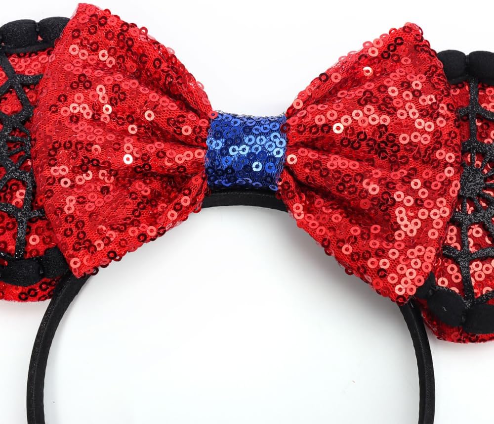 Christmas Mouse Ears Headband, Christmas Ears for Women Adult Kids, Christmas Headband Park Ears Christmas Party Cosplay Costumes Accessories (Ginger)
