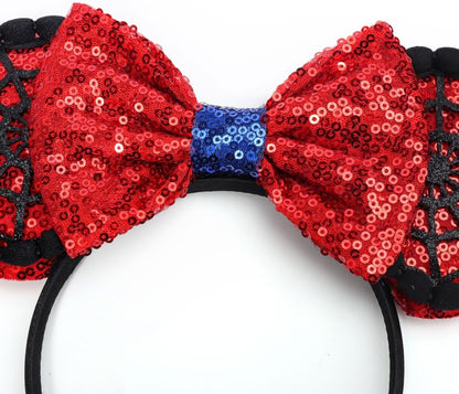 Christmas Mouse Ears Headband, Christmas Ears for Women Adult Kids, Christmas Headband Park Ears Christmas Party Cosplay Costumes Accessories (Ginger)
